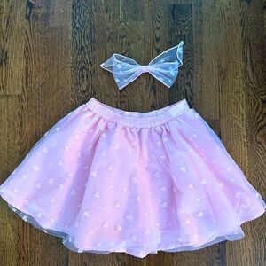 Janie and Jack skirt and hair clip